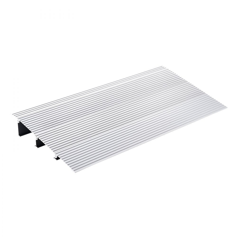 VEVOR Door Threshold Ramp, 3" Rise, 800 lbs Load Capacity, Door Ramp for Wheelchairs, Aluminum Threshold Ramp for Doorways, Adjustable Modular Threshold Ramp for Wheelchairs, Scooters, Power Chairs 
