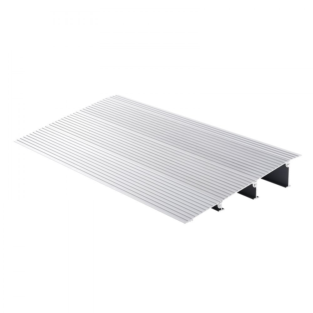 VEVOR Door Threshold Ramp, 3" Rise, 800 lbs Load Capacity, Door Ramp for Wheelchairs, Aluminum Threshold Ramp for Doorways, Adjustable Modular Threshold Ramp for Wheelchairs, Scooters, Power Chairs 