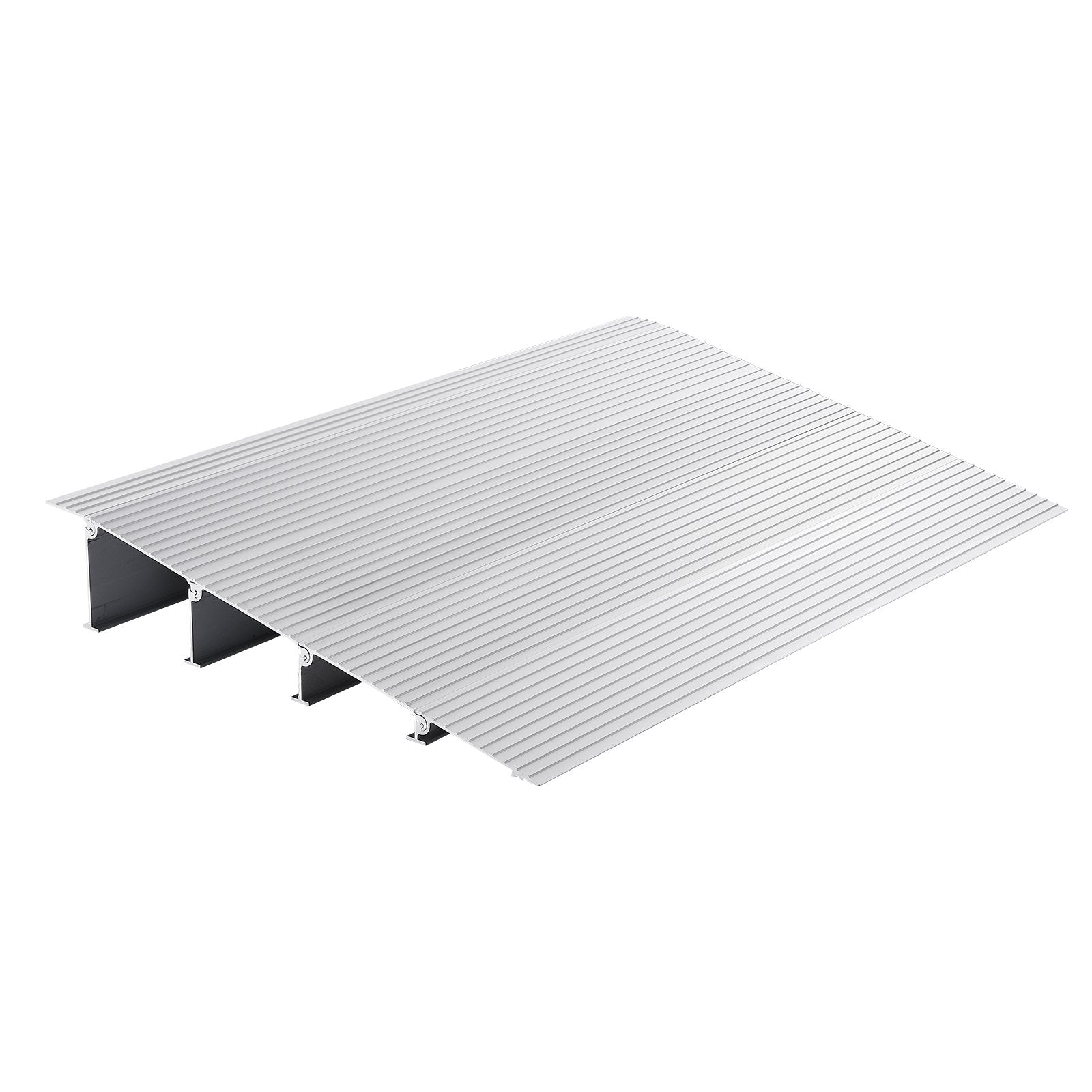 VEVOR Door Threshold Ramp, 4" Rise, 800 lbs Load Capacity, Door Ramp for Wheelchairs, Aluminum Threshold Ramp for Doorways, Adjustable Modular Threshold Ramp for Wheelchairs, Scooters, Power Chairs 
