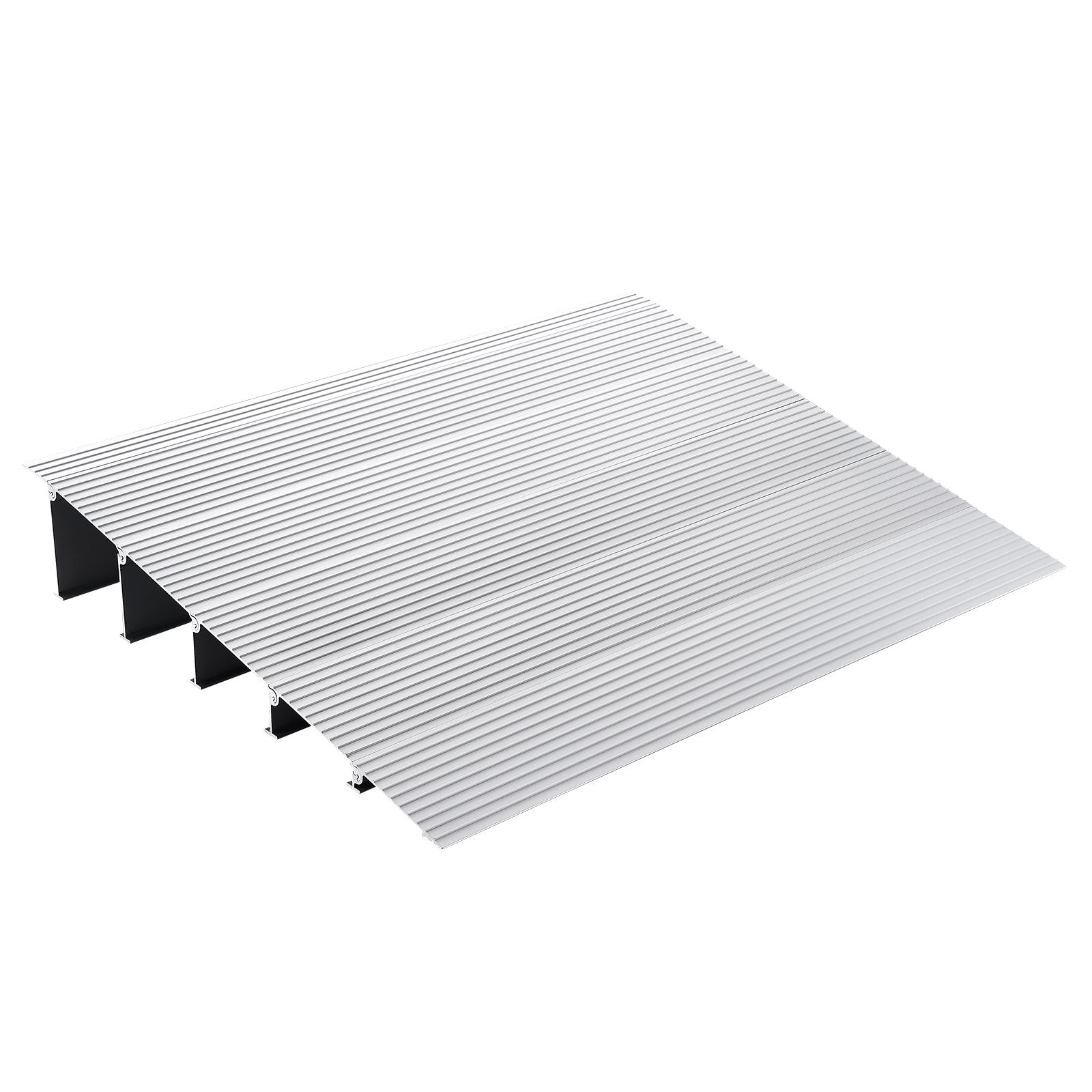 VEVOR Door Threshold Ramp, 5" Rise, 800 lbs Load Capacity, Door Ramp for Wheelchairs, Aluminum Threshold Ramp for Doorways, Adjustable Modular Threshold Ramp for Wheelchairs, Scooters, Power Chairs 
