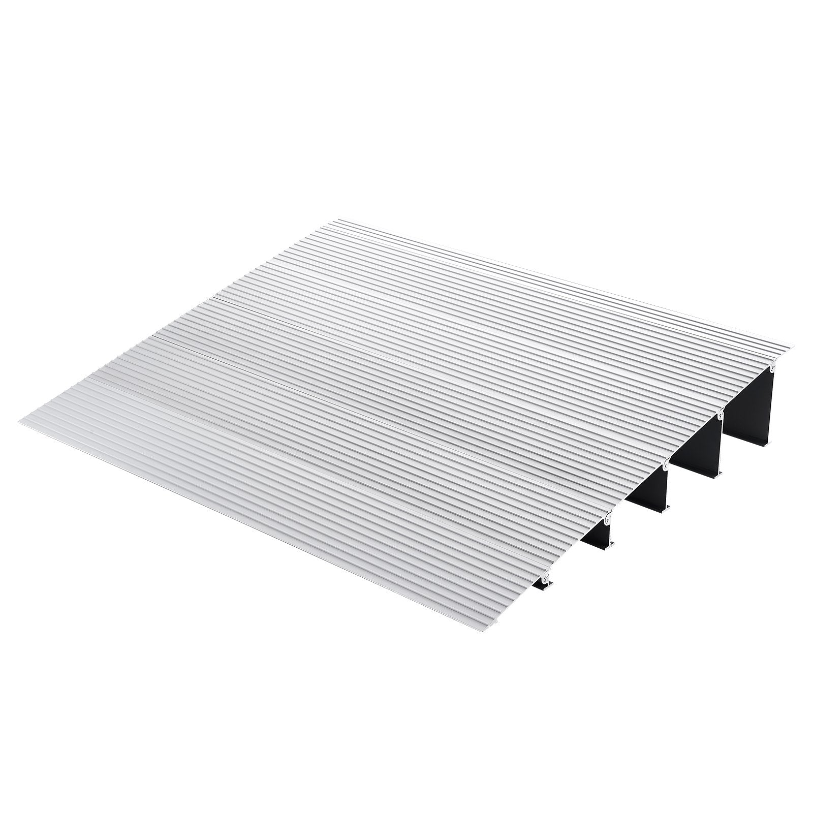VEVOR Door Threshold Ramp, 5" Rise, 800 lbs Load Capacity, Door Ramp for Wheelchairs, Aluminum Threshold Ramp for Doorways, Adjustable Modular Threshold Ramp for Wheelchairs, Scooters, Power Chairs 