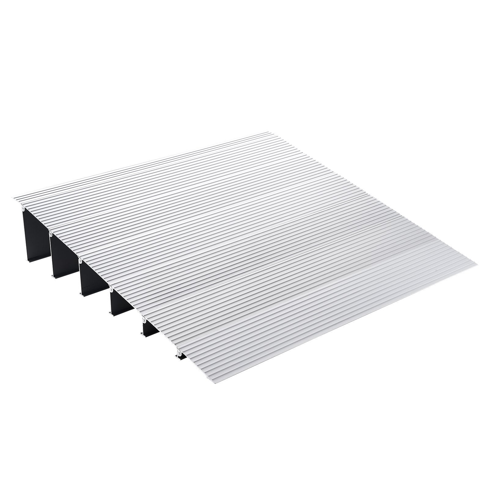 VEVOR Door Threshold Ramp, 6" Rise, 800 lbs Load Capacity, Door Ramp for Wheelchairs, Aluminum Threshold Ramp for Doorways, Adjustable Modular Threshold Ramp for Wheelchairs, Scooters, Power Chairs 