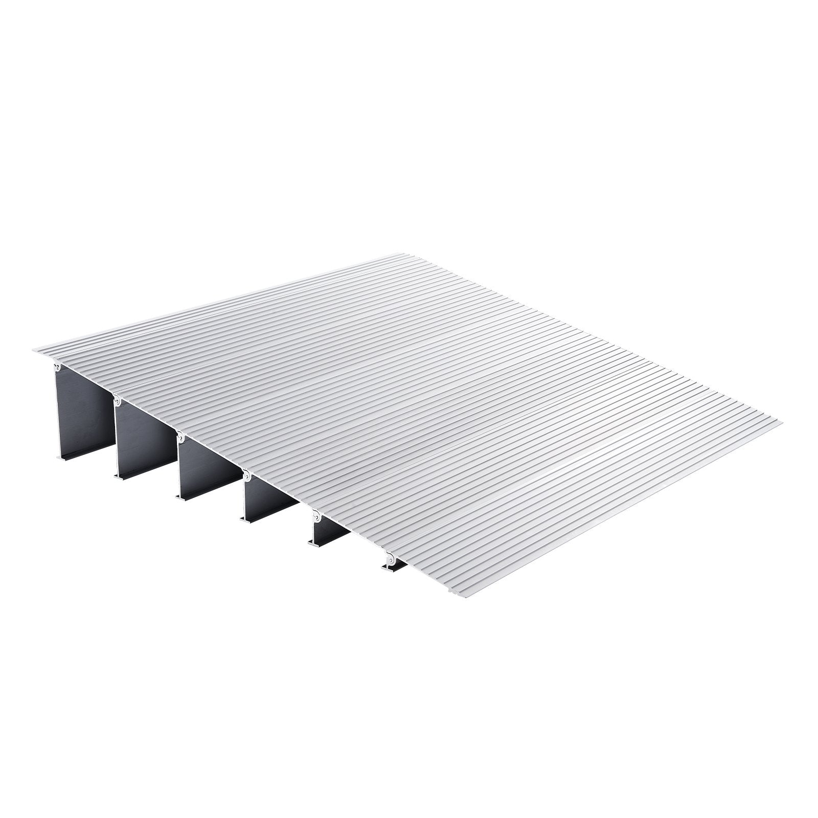 VEVOR Door Threshold Ramp, 6" Rise, 800 lbs Load Capacity, Door Ramp for Wheelchairs, Aluminum Threshold Ramp for Doorways, Adjustable Modular Threshold Ramp for Wheelchairs, Scooters, Power Chairs 