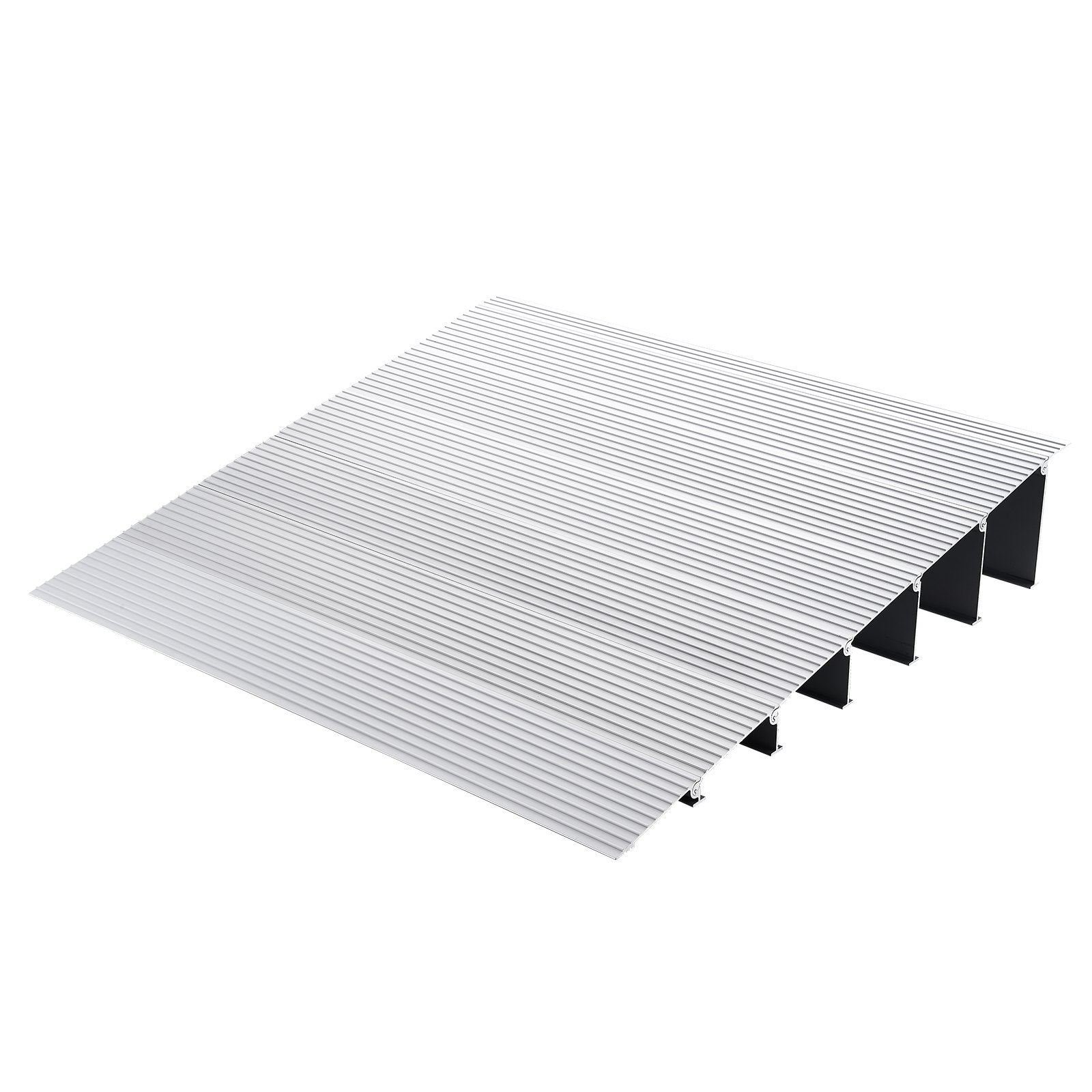 VEVOR Door Threshold Ramp, 6" Rise, 800 lbs Load Capacity, Door Ramp for Wheelchairs, Aluminum Threshold Ramp for Doorways, Adjustable Modular Threshold Ramp for Wheelchairs, Scooters, Power Chairs 