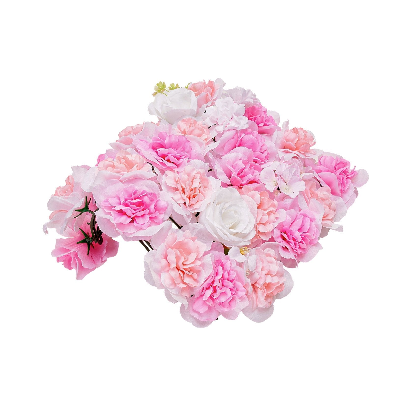 VEVOR 3D Flower Wall Panel 12 PCS 15x15 in Artificial Floral Mat for Wedding 