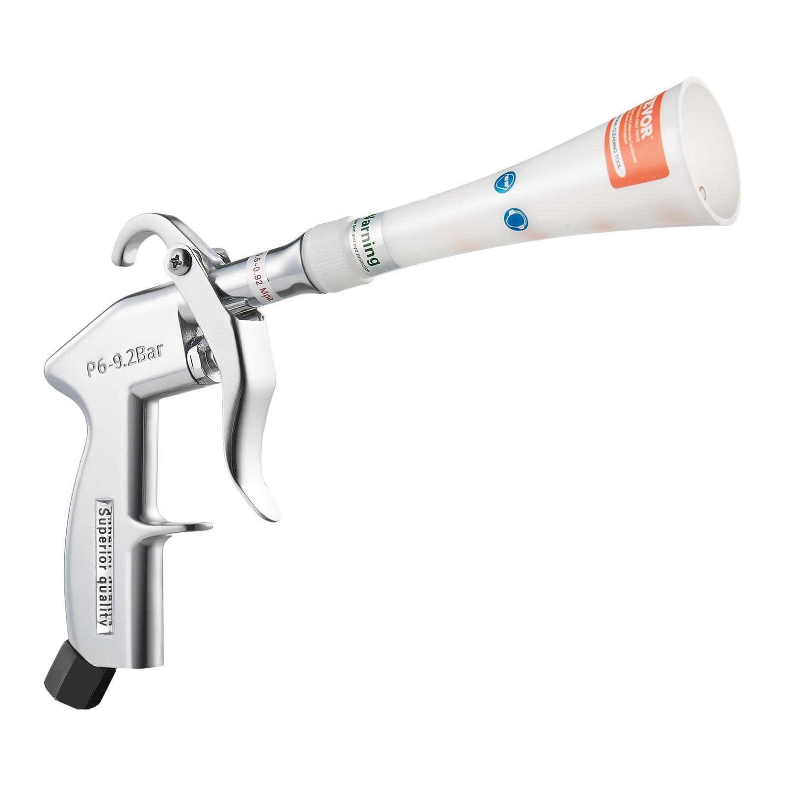 VEVOR Car Cleaning Gun 6-9.2 Bar High-Pressure Air Blow Gun 2 Nozzles Blast Dust 