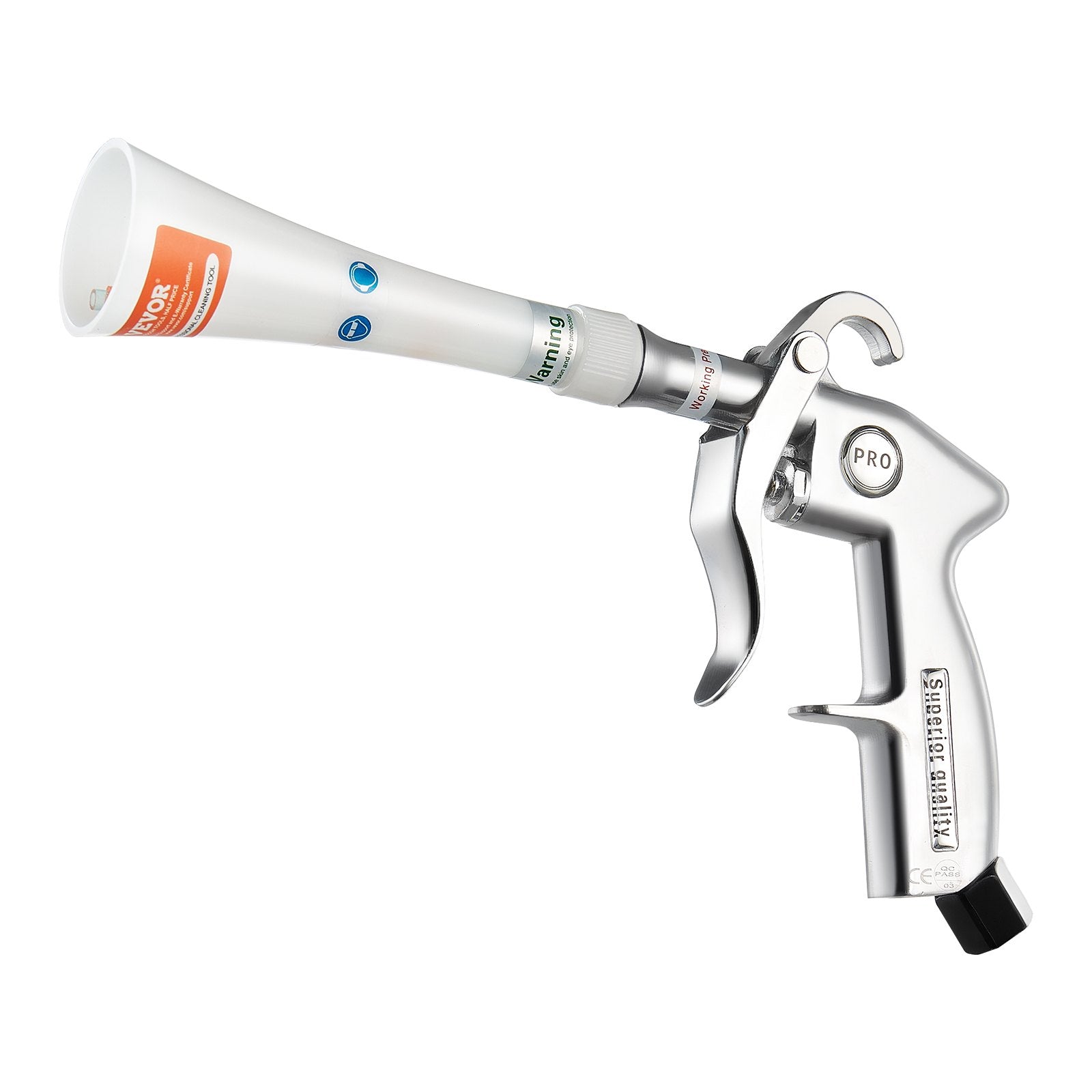 VEVOR Car Cleaning Gun 6-9.2 Bar High-Pressure Air Blow Gun 2 Nozzles Blast Dust 