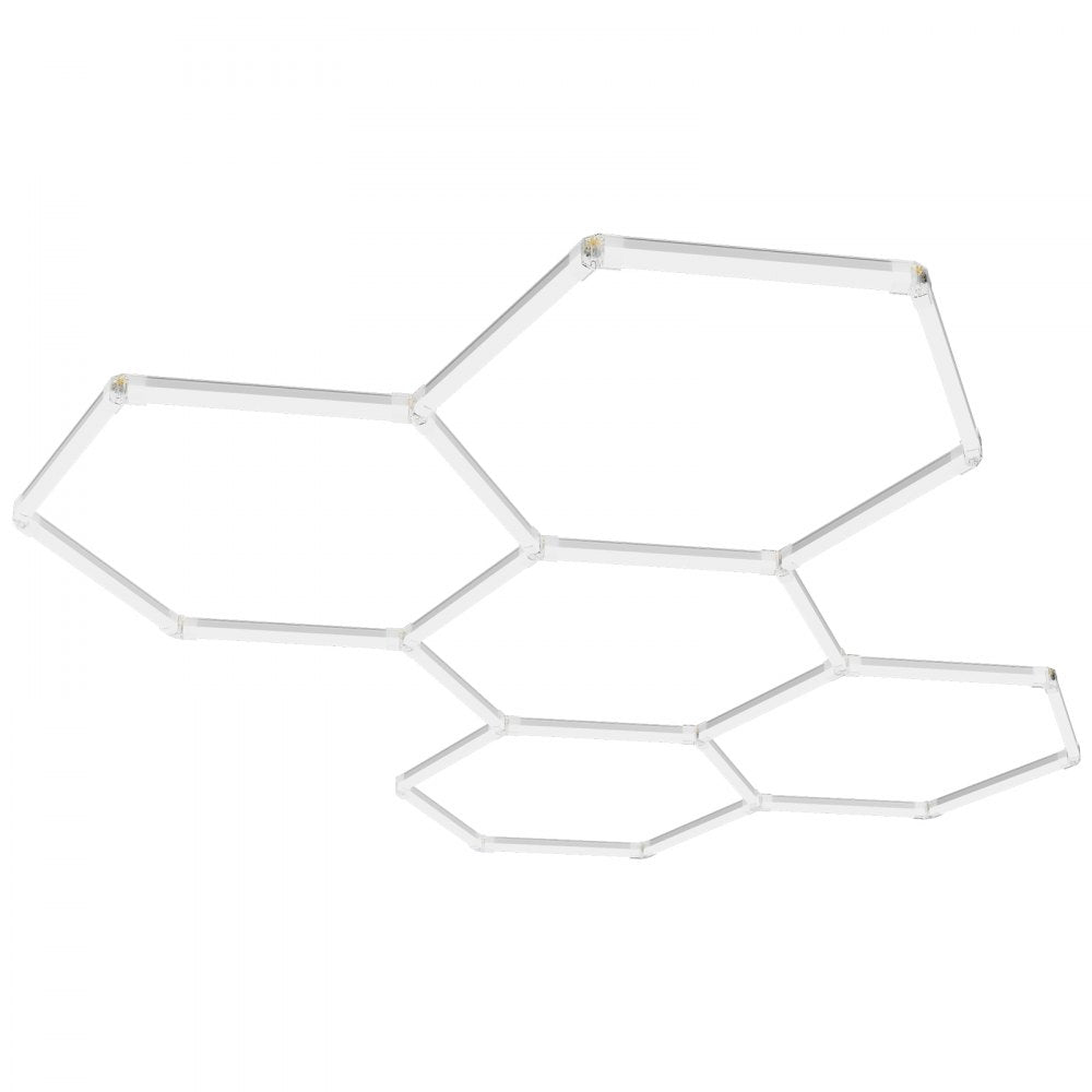 VEVOR Hexagon Garage Lights 26400LM 5 Grid Honeycomb LED Shop Ceiling Light 