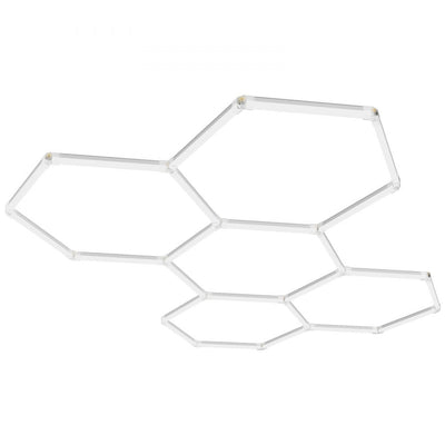 VEVOR Hexagon Garage Lights 26400LM 5 Grid Honeycomb LED Shop Ceiling Light 