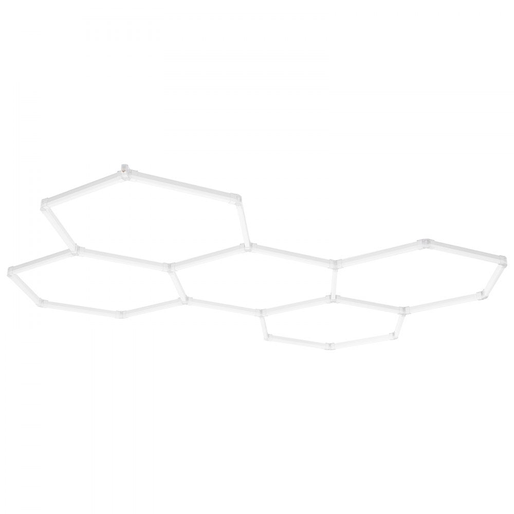 VEVOR Hexagon Garage Lights 26400LM 5 Grid Honeycomb LED Shop Ceiling Light 