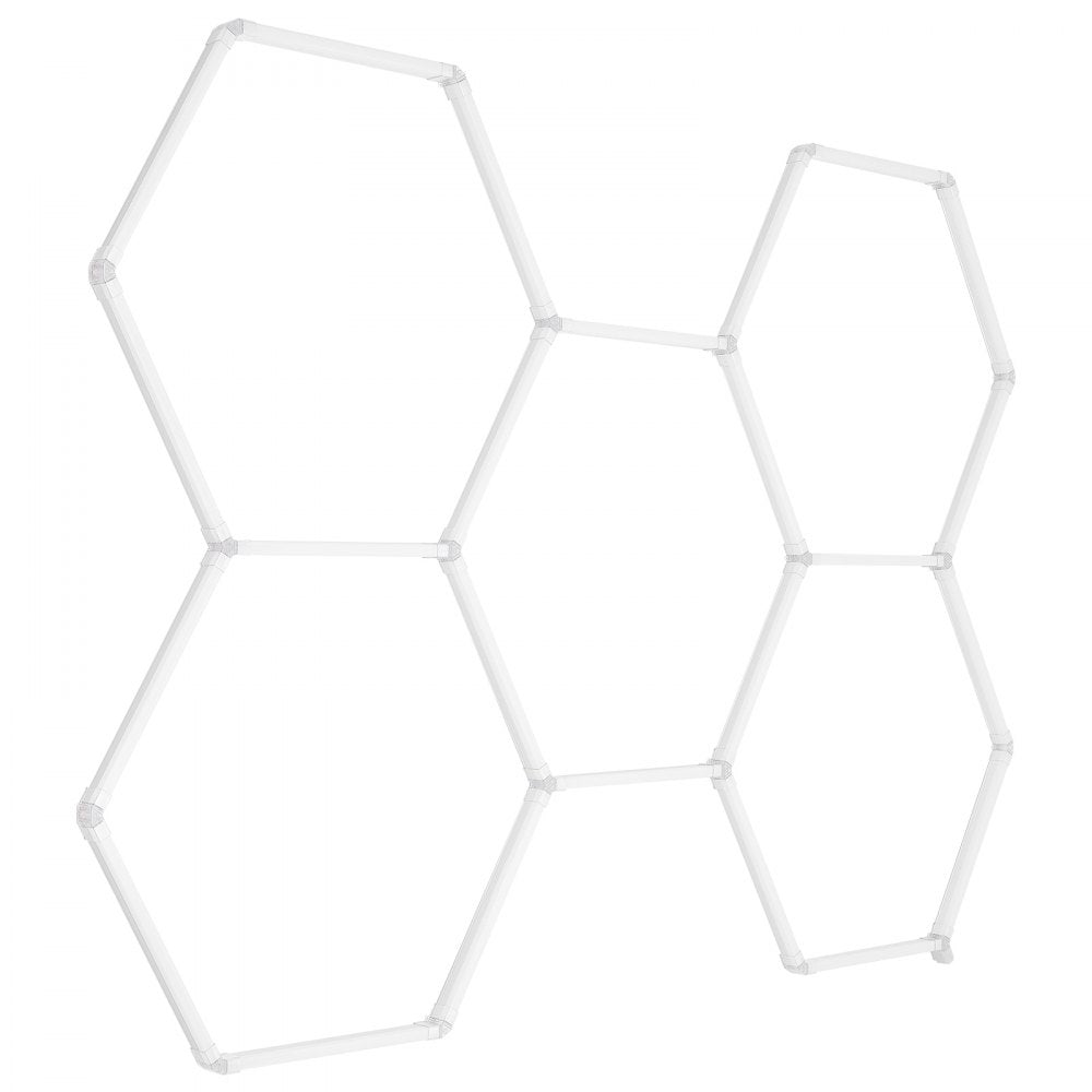 VEVOR Hexagon Garage Lights 26400LM 5 Grid Honeycomb LED Shop Ceiling Light 