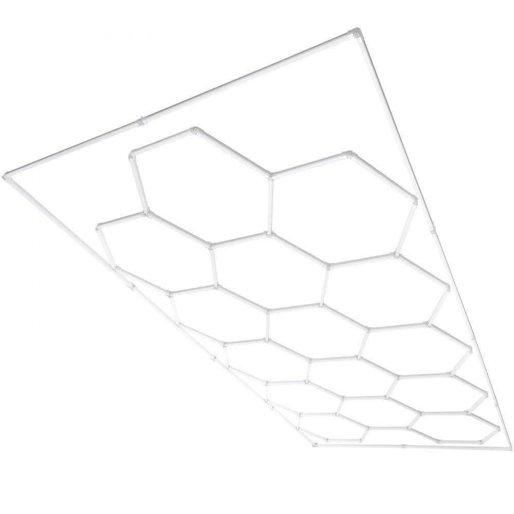 VEVOR Hexagon Garage Lights 66300LM 15 Grids Honeycomb LED Shop Ceiling Light 