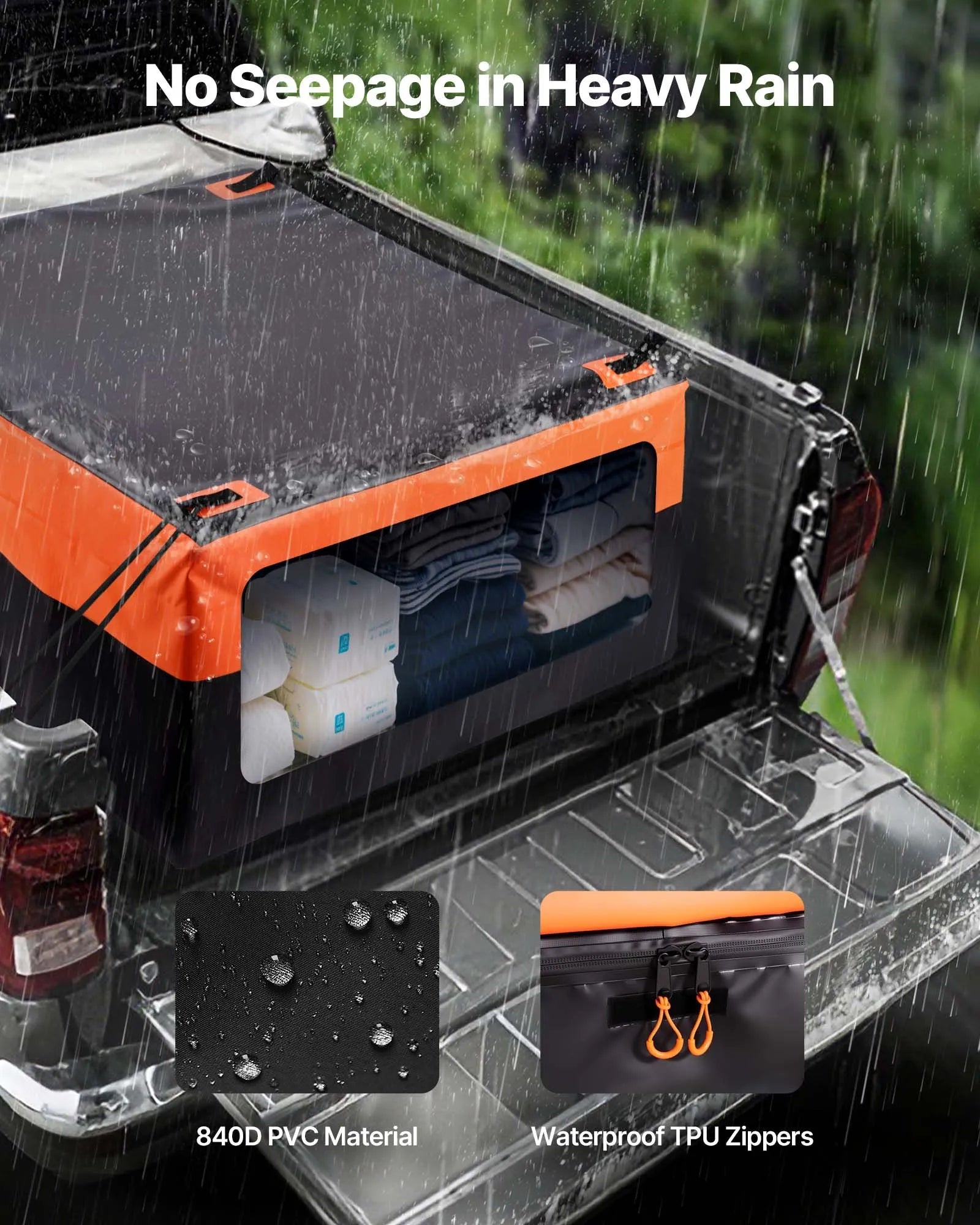 VEVOR Truck Bed Cargo Bag 51.18 x 40.16 x 21.85 in (26 Cu. ft) with Cargo Net