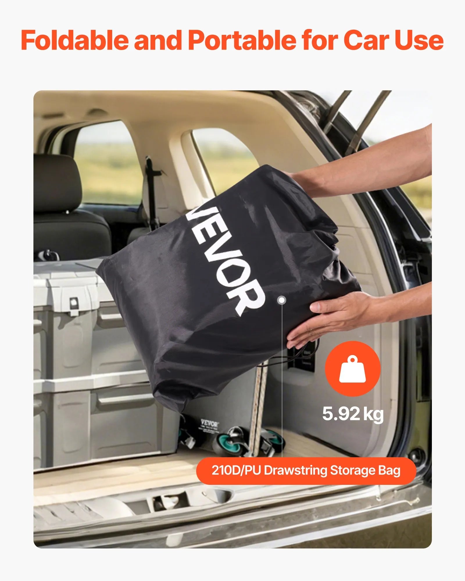VEVOR Truck Bed Cargo Bag 51.18 x 40.16 x 21.85 in (26 Cu. ft) with Cargo Net