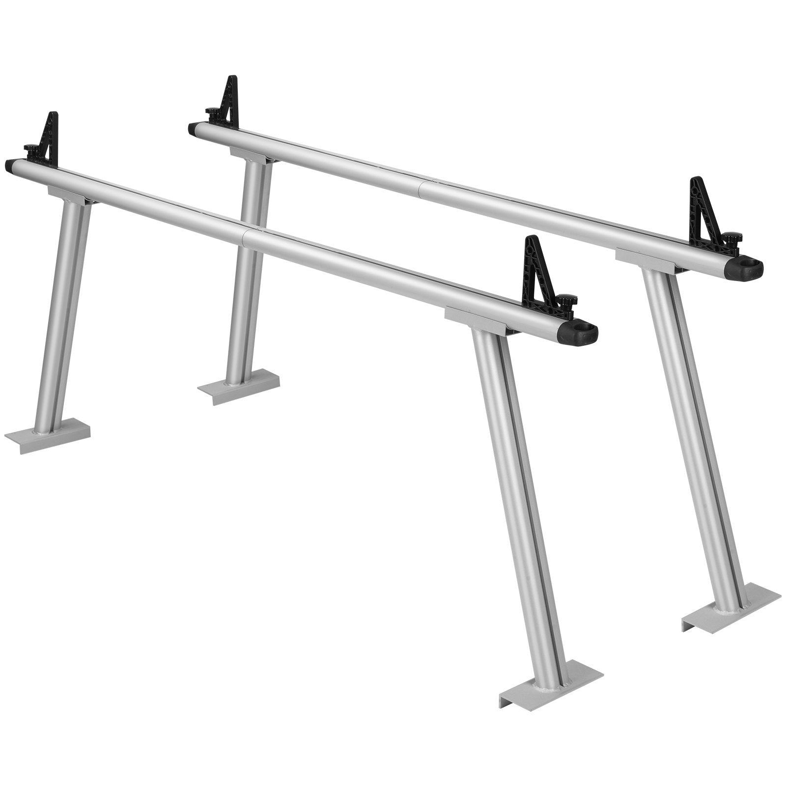 VEVOR Truck Rack, 800 lbs Capacity, 71"x31" Aluminum Ladder Rack for Truck with 8 Non-Drilling C-clamps, Heavy Duty Truck Bed Rack Two-Bar Set for Kayak, Surfboard, Lumber, Ladder 