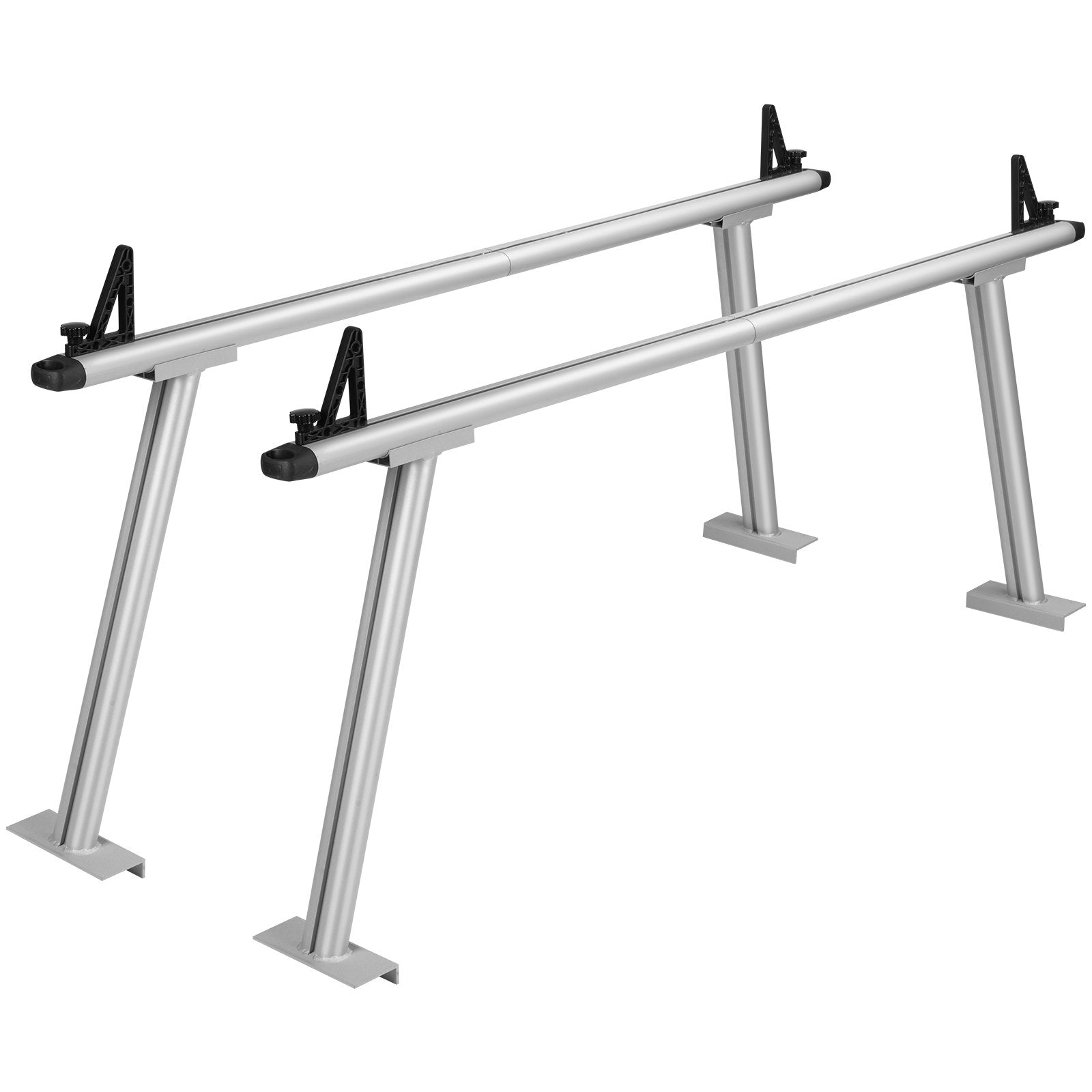 VEVOR Truck Rack, 800 lbs Capacity, 71"x31" Aluminum Ladder Rack for Truck with 8 Non-Drilling C-clamps, Heavy Duty Truck Bed Rack Two-Bar Set for Kayak, Surfboard, Lumber, Ladder 