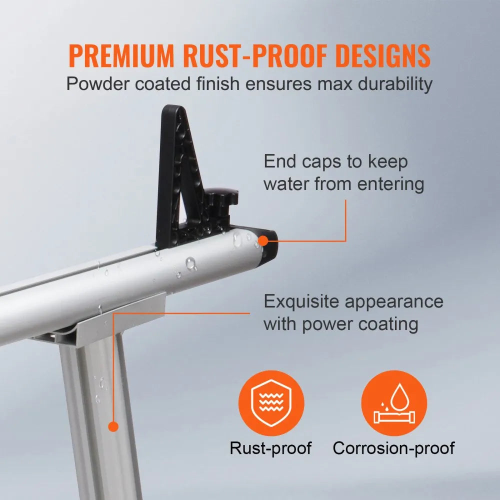 VEVOR Truck Rack Pick up Truck Ladder 17"-29" Height 500 lbs Capacity for Kayak