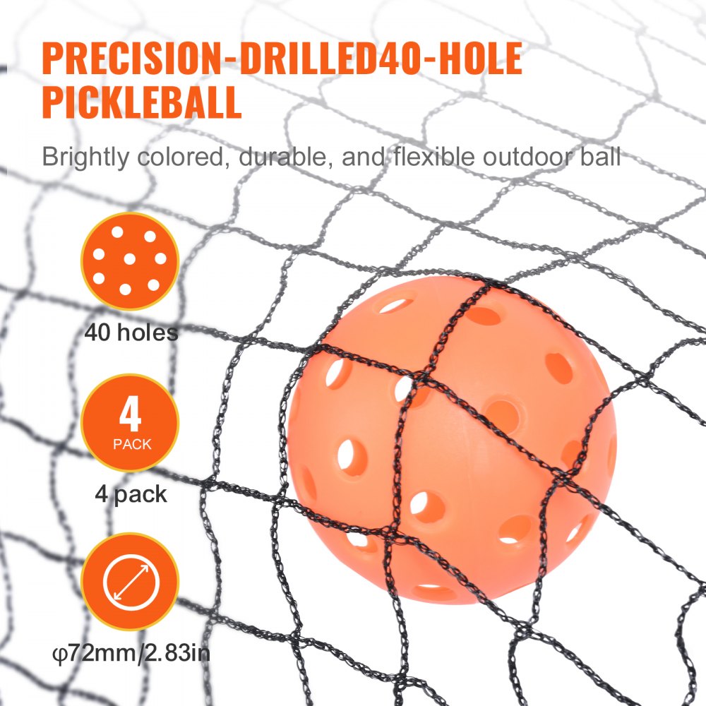 VEVOR Pickleball Net Set, 22FT Regulation Size Portable Pickleball System with Carrying Bag & Balls & Paddles, Weather Resistant Steady Metal Frame & Strong PE Net, for Outdoor Backyard Driveway 