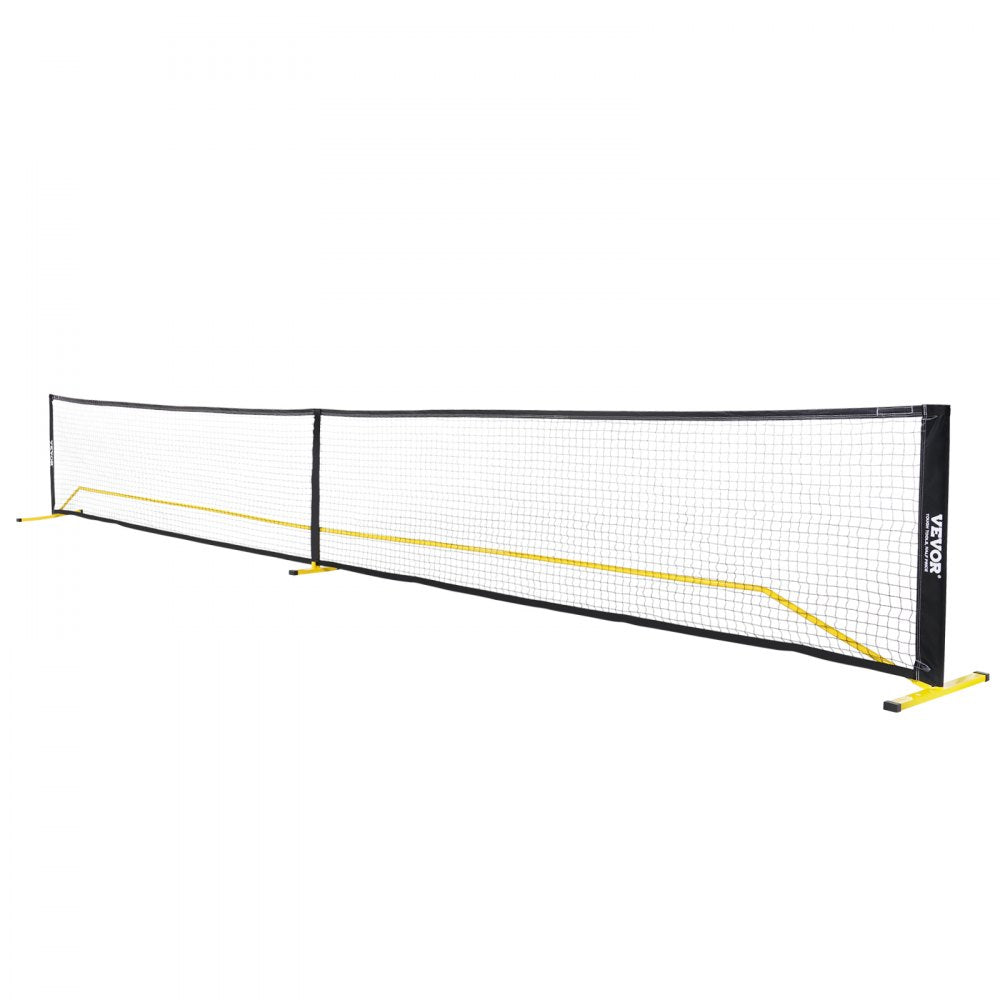 VEVOR Portable Pickleball Net System, 22FT Regulation Size Net, Weather Resistant Steady Metal Frame & Strong PE Net, Outdoor Game Sports Net with Carrying Bag, Easy Setup, Play in Backyard Driveway 