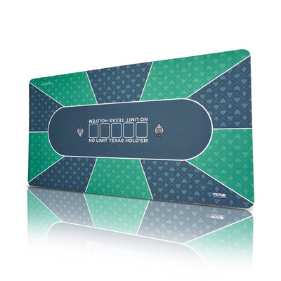 VEVOR Poker Table Top 70 x 35 Inch Poker Mat 6-8 Players Foldable with Bag Green 