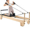 VEVOR Pilates Reformer Machine, Wooden Pilates Workout Equipment for Home Gym Studio Use, Pilates Bed with Dual Resistance- Spring & Cord, Reformer Set with Sitting Box, Up to 400 LBS
