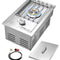 VEVOR Single Grilling Side Burner, 15,000BTU Liquid Propane Side Burner for Outdoor Kitchen, Convertible to Natural Gas, 304 Stainless Steel Built-in Single Grill Burners for BBQ Grill Island