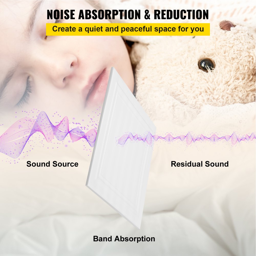 VEVOR Foam Ceiling Tiles, 19.7" x 19.7" Glue-up Ceiling Tiles, 96 pcs Lightweight Ceiling Tiles, 270 sq. ft Paintable Ceiling Tiles, 1/5" Thick Lay-in Ceiling Tile Pack for Roof and Wall Decoration 