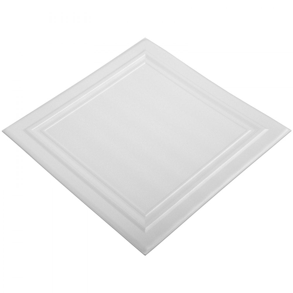 VEVOR Foam Ceiling Tiles, 19.7" x 19.7" Glue-up Ceiling Tiles, 96 pcs Lightweight Ceiling Tiles, 270 sq. ft Paintable Ceiling Tiles, 1/5" Thick Lay-in Ceiling Tile Pack for Roof and Wall Decoration 