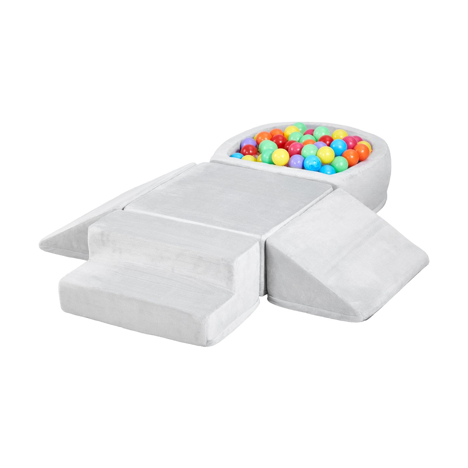 VEVOR Climbing Toys 5 Piece Foam Climbing Blocks with Ball Pit for Toddlers 