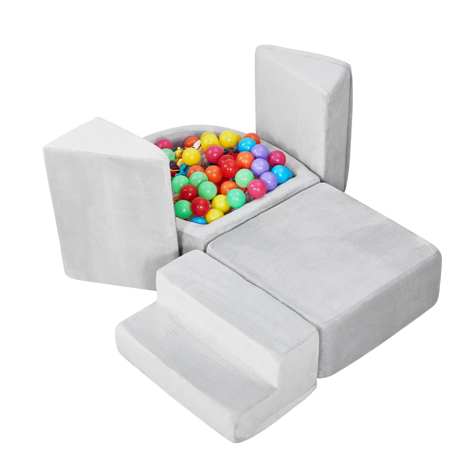 VEVOR Climbing Toys 5 Piece Foam Climbing Blocks with Ball Pit for Toddlers 