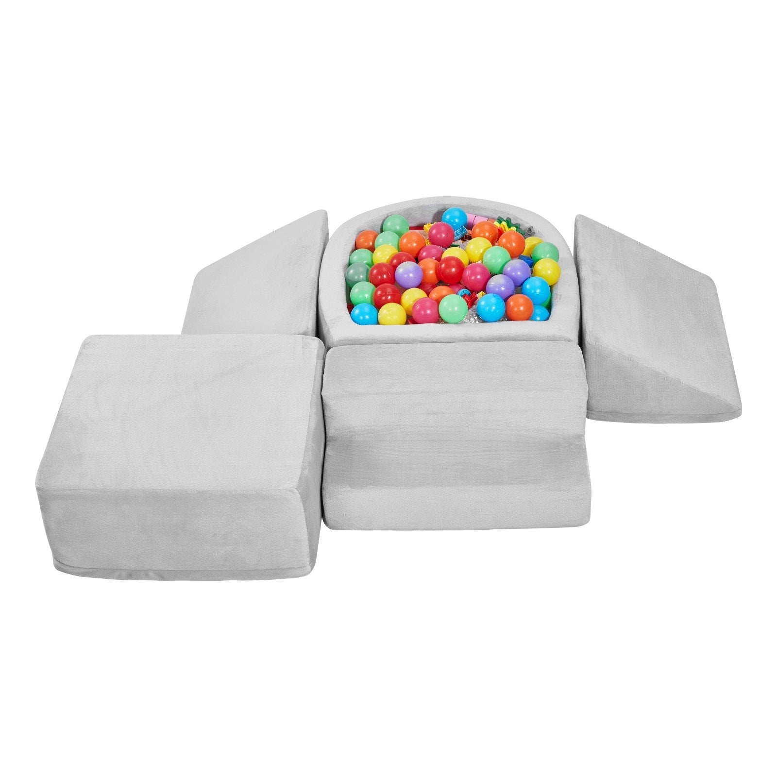 VEVOR Climbing Toys 5 Piece Foam Climbing Blocks with Ball Pit for Toddlers 