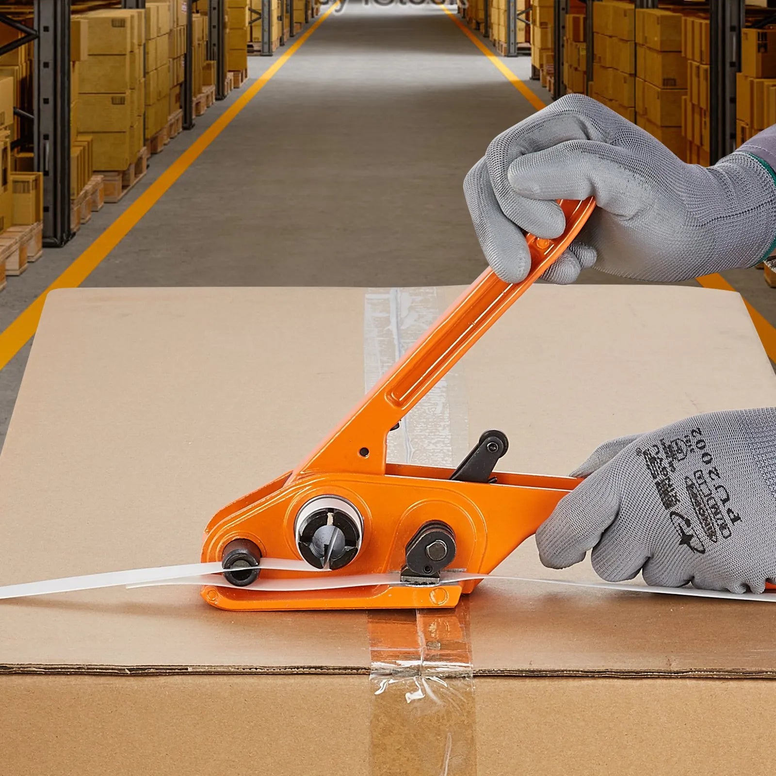 VEVOR Banding Strapping Kit with Strapping Tensioner Tool, Banding Sealer Tool, 3280 ft Length PP Band, 1000 Metal Seals, Pallet Packaging Strapping Banding Kit Banding Packaging Strapping for Packing