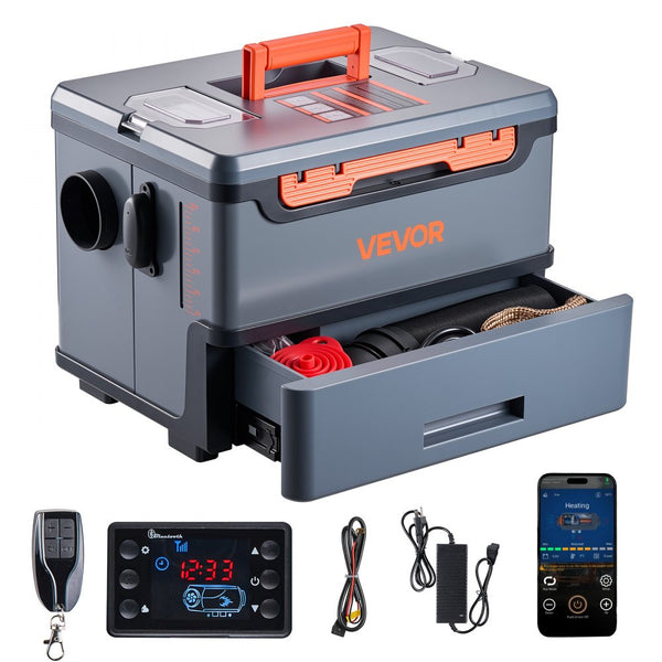 8KW Diesel Air Heater, 12V/24V Portable Heater with Bluetooth & Remote Control