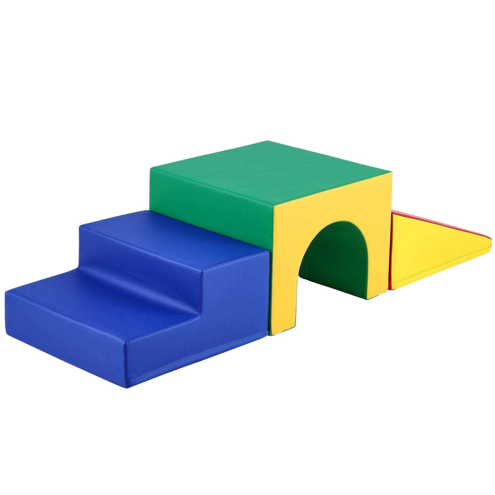 VEVOR Single Tunnel Climber, Toddler Playset, Foam Climbing Blocks for Toddlers, Kids Tunnel Maze with Stairs and Ramp, Indoor for Toddlers and Preschoolers Easy to Clean, 3 pcs (Assorted) 