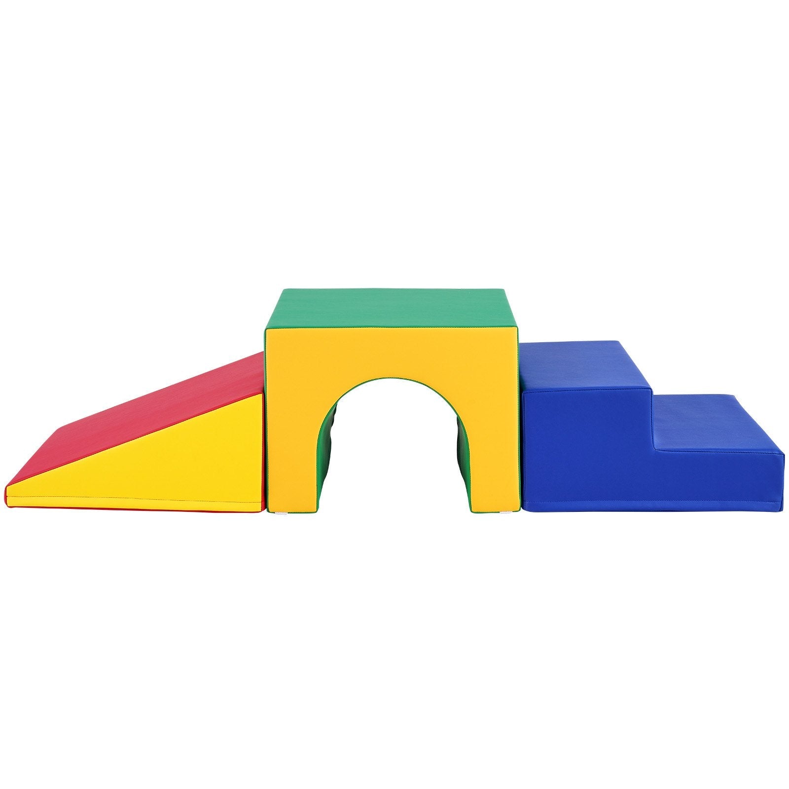 VEVOR Single Tunnel Climber, Toddler Playset, Foam Climbing Blocks for Toddlers, Kids Tunnel Maze with Stairs and Ramp, Indoor for Toddlers and Preschoolers Easy to Clean, 3 pcs (Assorted) 