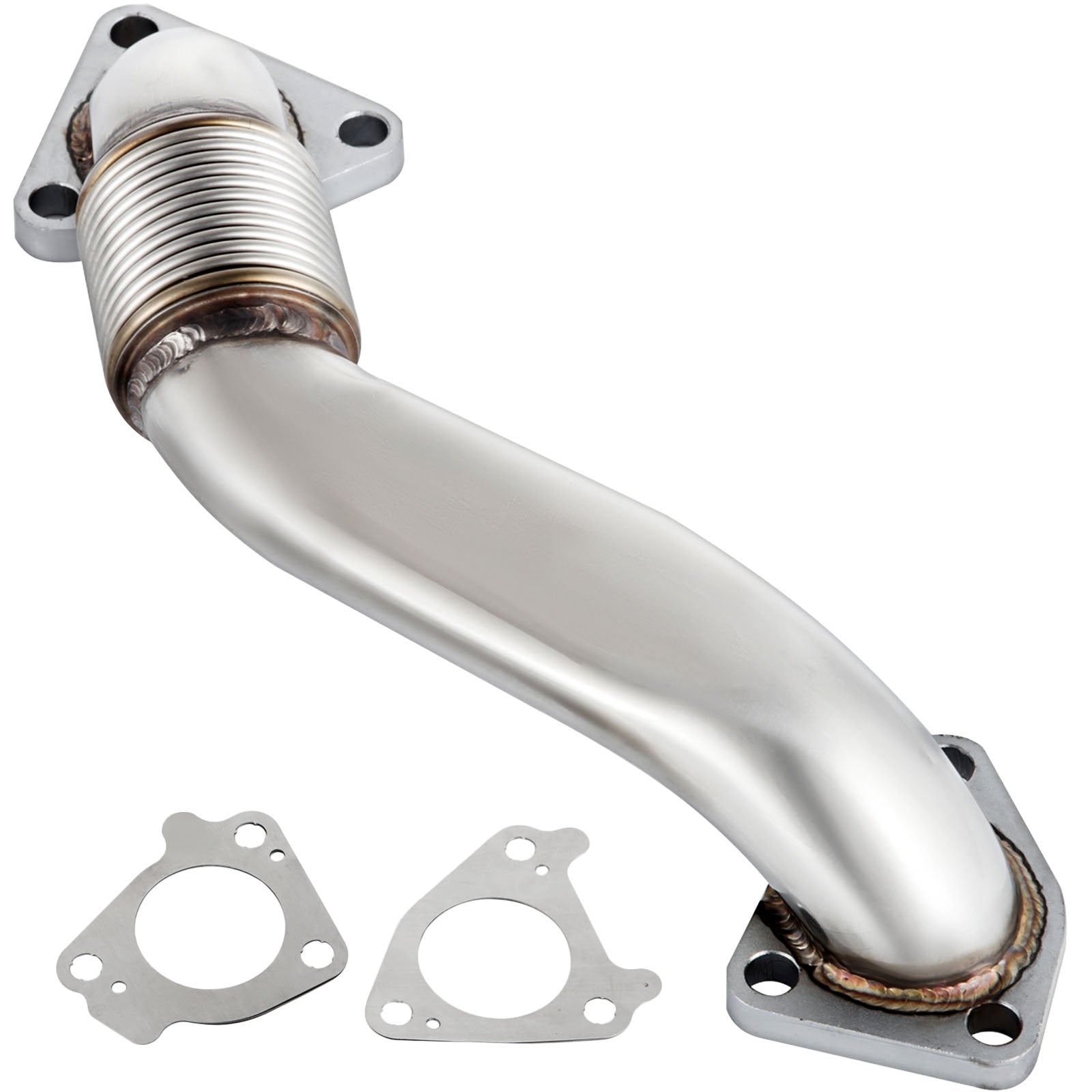Bolt On Passenger Side Up-Pipe w/ Gaskets For LB7 LLY LBZ LMM LML 6.6L 2001-2016 Duramax 