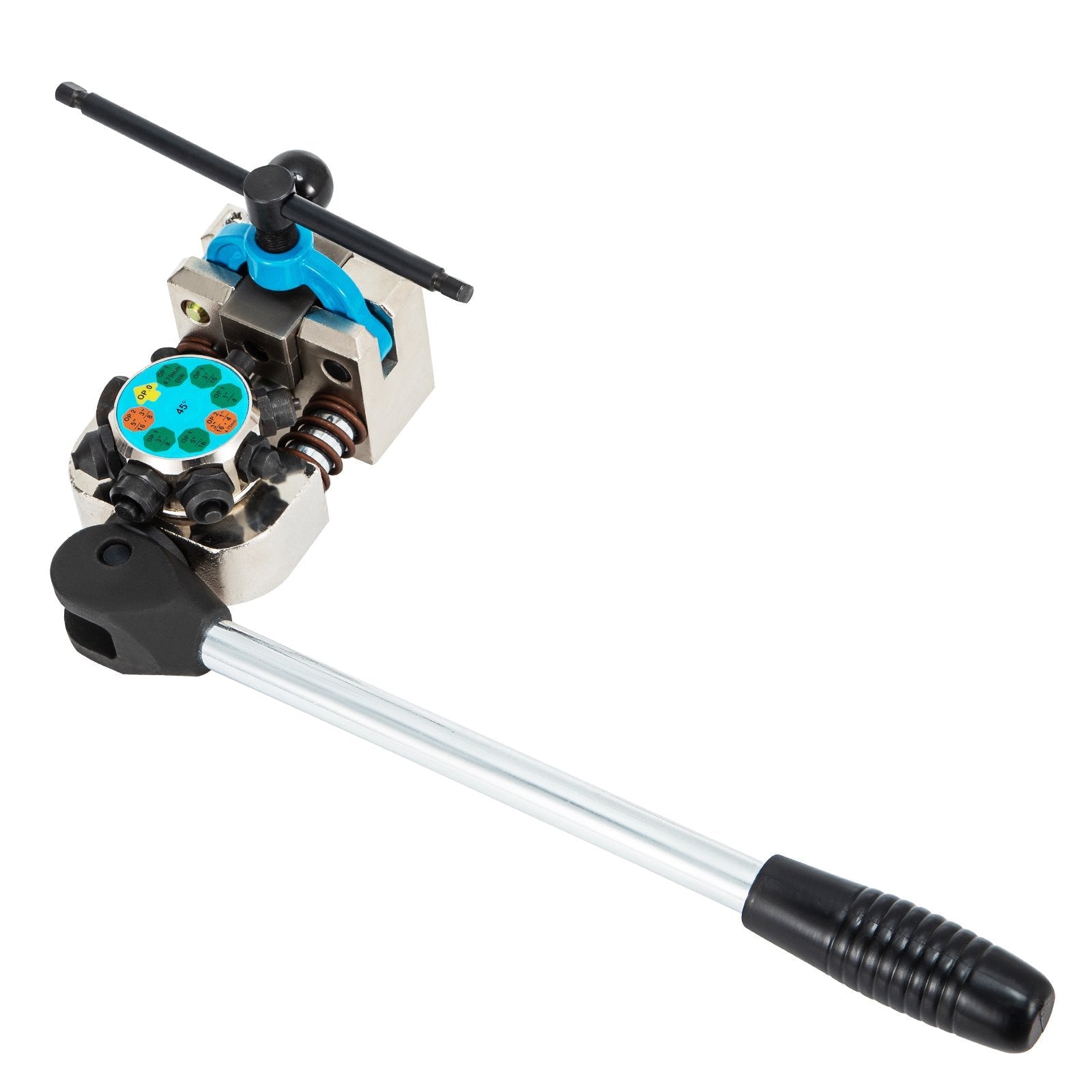 VEVOR Brake Line Flaring Tool, 37 & 45 Degree Single, Double, and Bubble Flares for 3/16", 1/4", 5/16" and 3/8" Tube Size, Suitable for Soft Metal of Copper Lines 