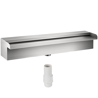 VEVOR Patiolife Pool Fountain Stainless Steel Pool Waterfall 11.8" x 4.5" x 3.1"(W x D x H) Waterfall Spillway Rectangular Garden Outdoor 