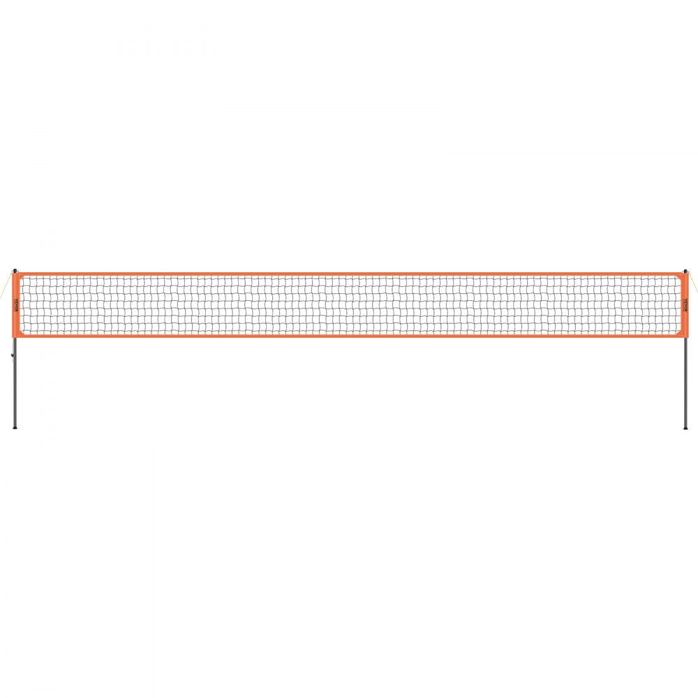 VEVOR Outdoor Portable Volleyball Net System, Adjustable Height Aluminum Poles, Professional Volleyball Set with PVC Volleyball, Pump, Carrying Bag, Heavy Duty Volleyball Net for Backyard, Beach, Lawn 