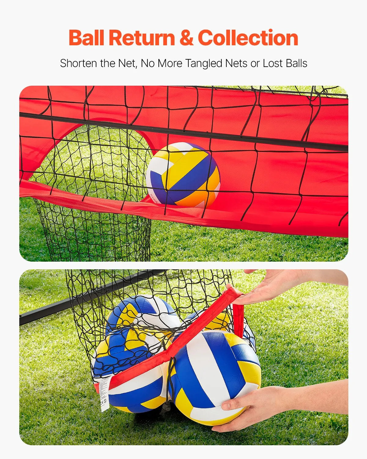 VEVOR Volleyball Training Net System Portable Practice Equipment Indoor Outdoor