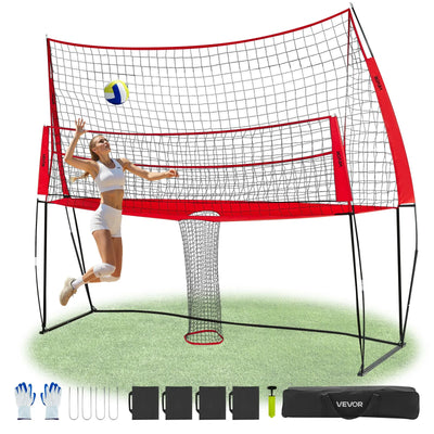 VEVOR Volleyball Training Net System Portable Practice Equipment Indoor Outdoor