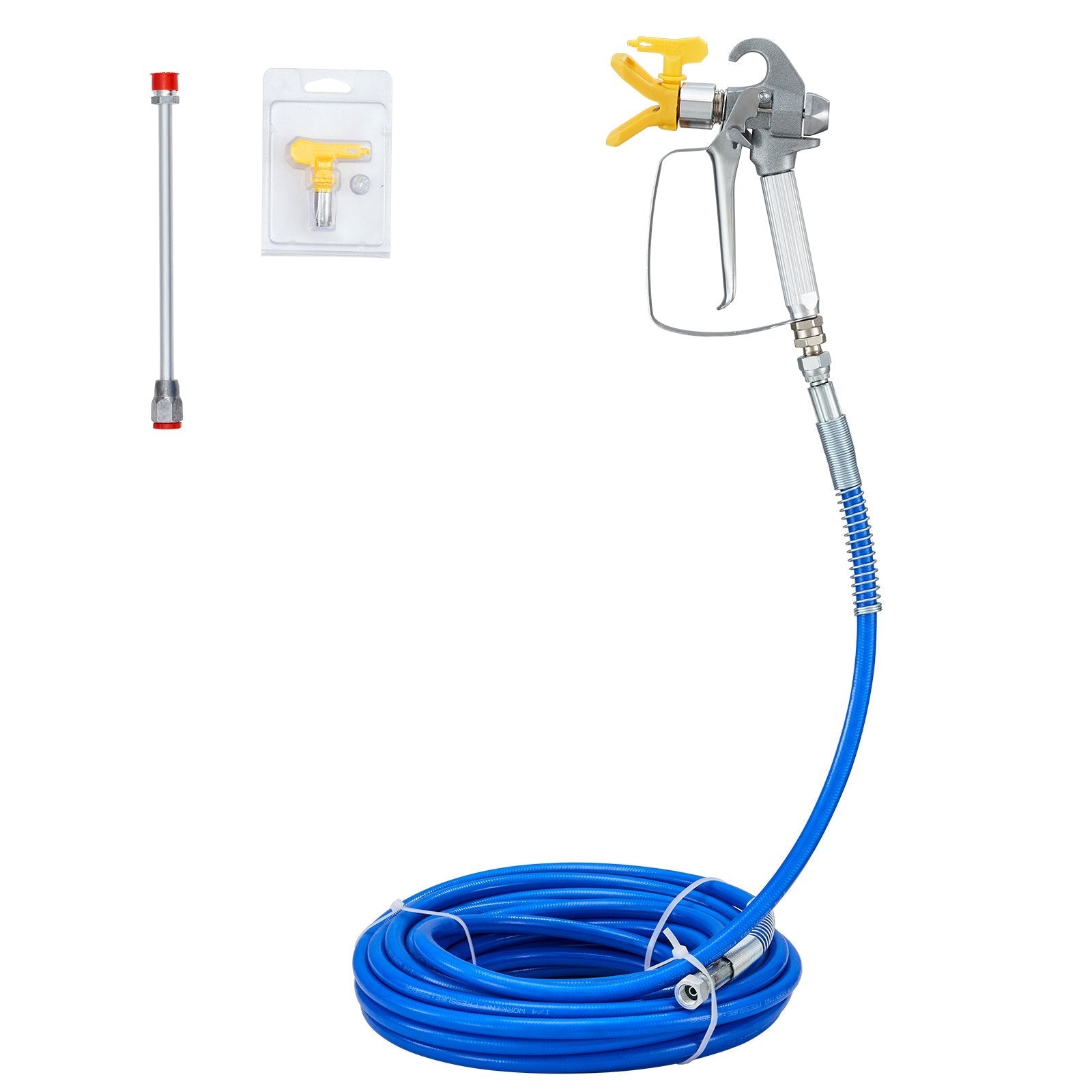 VEVOR Airless Paint Spray Hose Kit 50ft 1/4in Swivel Joint 3600psi with 517 Tip 