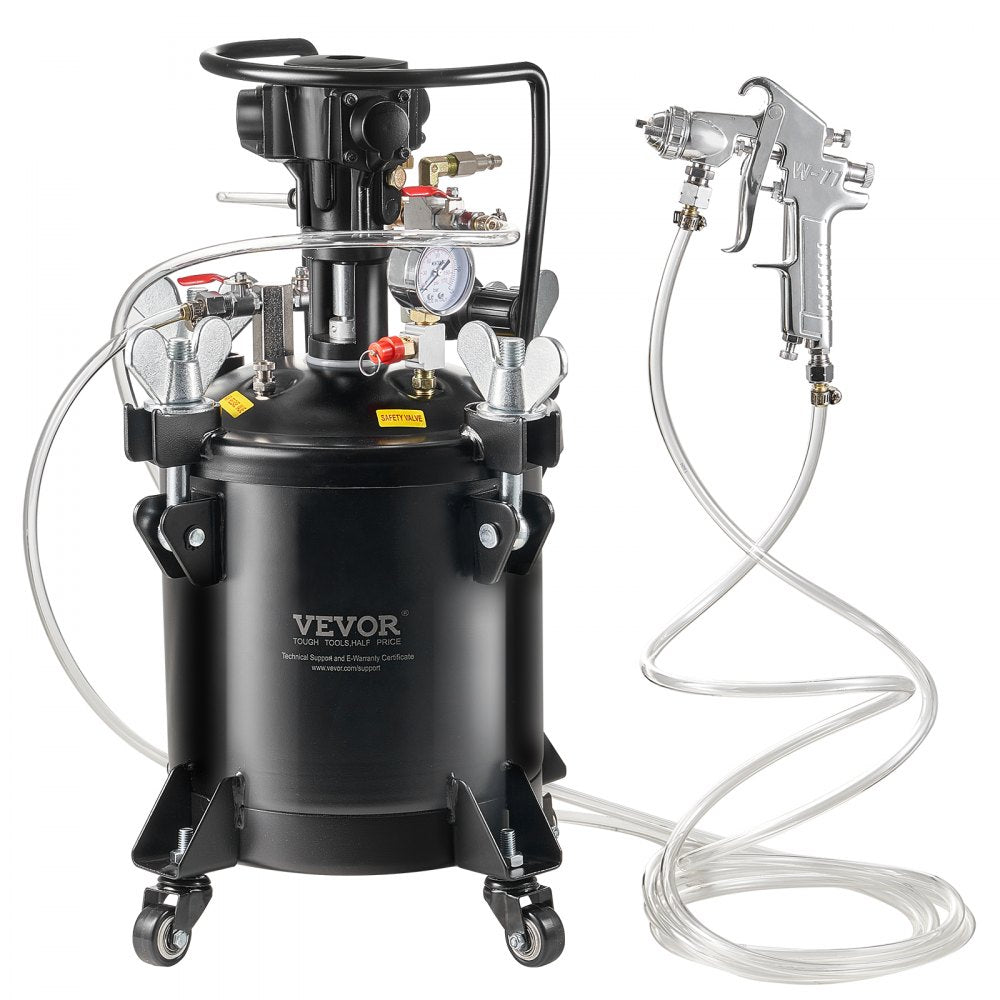 VEVOR Spray Paint Pressure Pot Tank 10 L/2.5 gal Fully Automatic Stirring 70 psi 