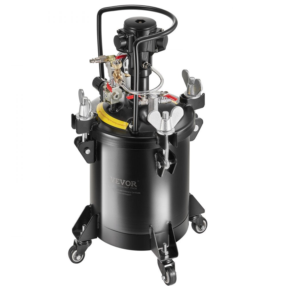 VEVOR Spray Paint Pressure Pot Tank 10 L/2.5 gal Fully Automatic Stirring 70 psi 