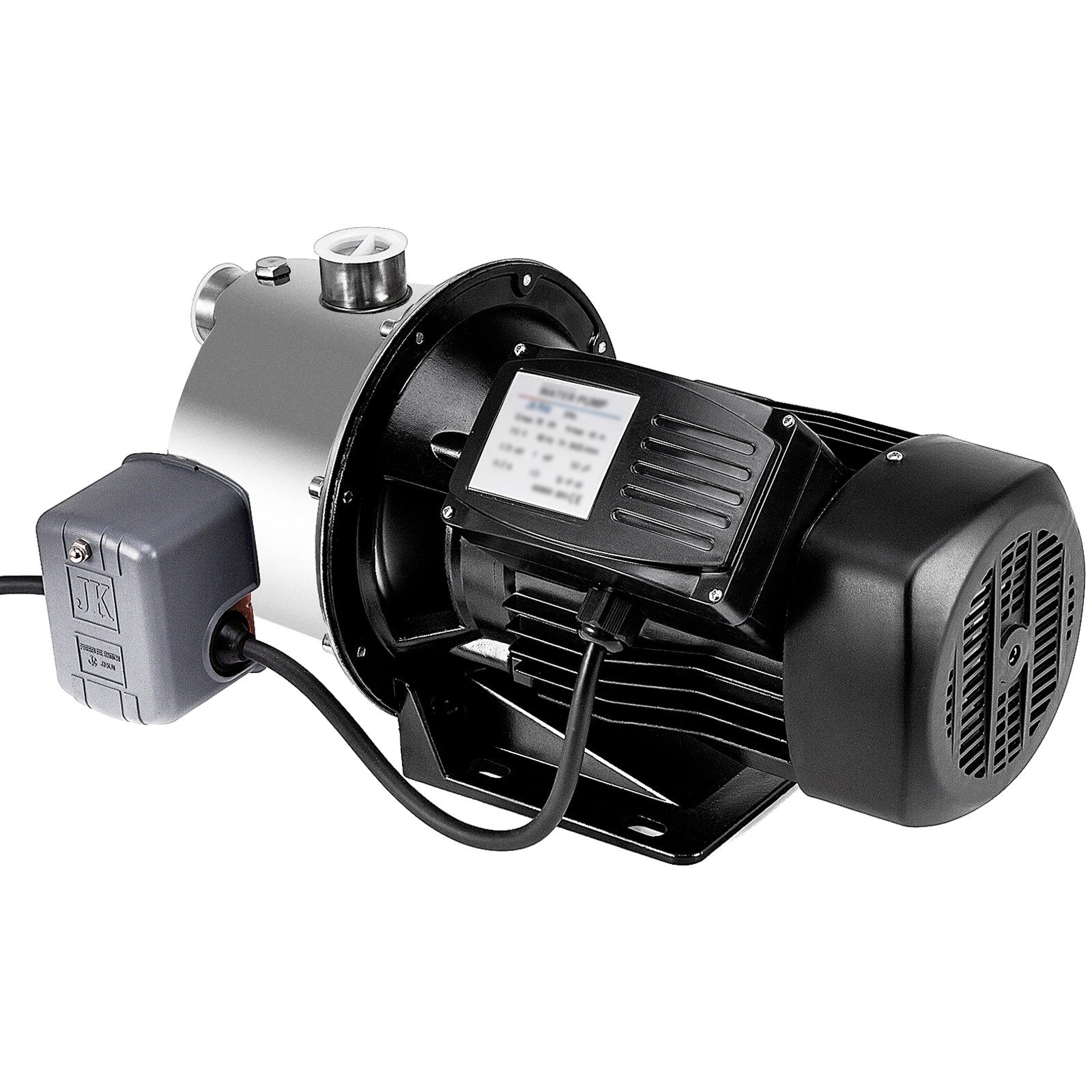 Shallow Well Jet Pump With Pressure Switch 1 HP 110V Stainless Steel 