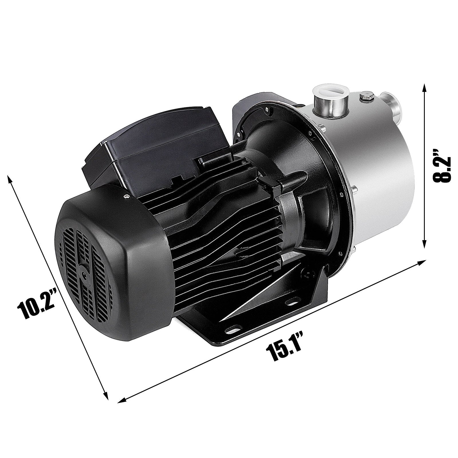 Shallow Well Jet Pump With Pressure Switch 1 HP 110V Stainless Steel 