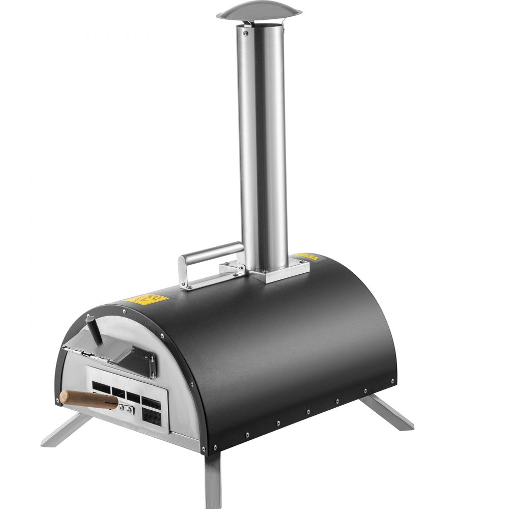 VEVOR Wood Fired Oven 12" Portable Pizza Oven with Feeding Port Pizza Oven Outdoor 932?Max Temperature Stainless Steel Portable Wood Fired Pizza Oven with Complete Accessories for Outdoor Cooking 
