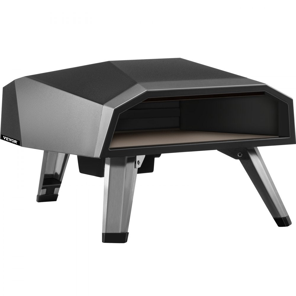 VEVOR Gas Pizza Oven, Stainless Steel Propane Pizza Oven, Gas Fire Pizza Oven with 12" Pizza Stone, Portable Gas Pizza Oven with Foldable Legs, Gas Powered Pizza Oven for Outdoor Camping-Global Patent 