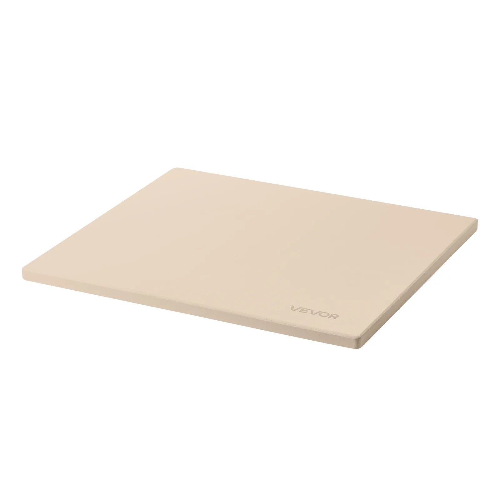 VEVOR Pizza Stone, 16 x 14 in Rectangular Cordierite Pizza Stone, Extra Large Baking-Stone with Scraper, 0.6 in Thick Heat-Resistant Cordierite, for Kitchen Oven, Baking Bread & Pizzas, BBQ Grilling 