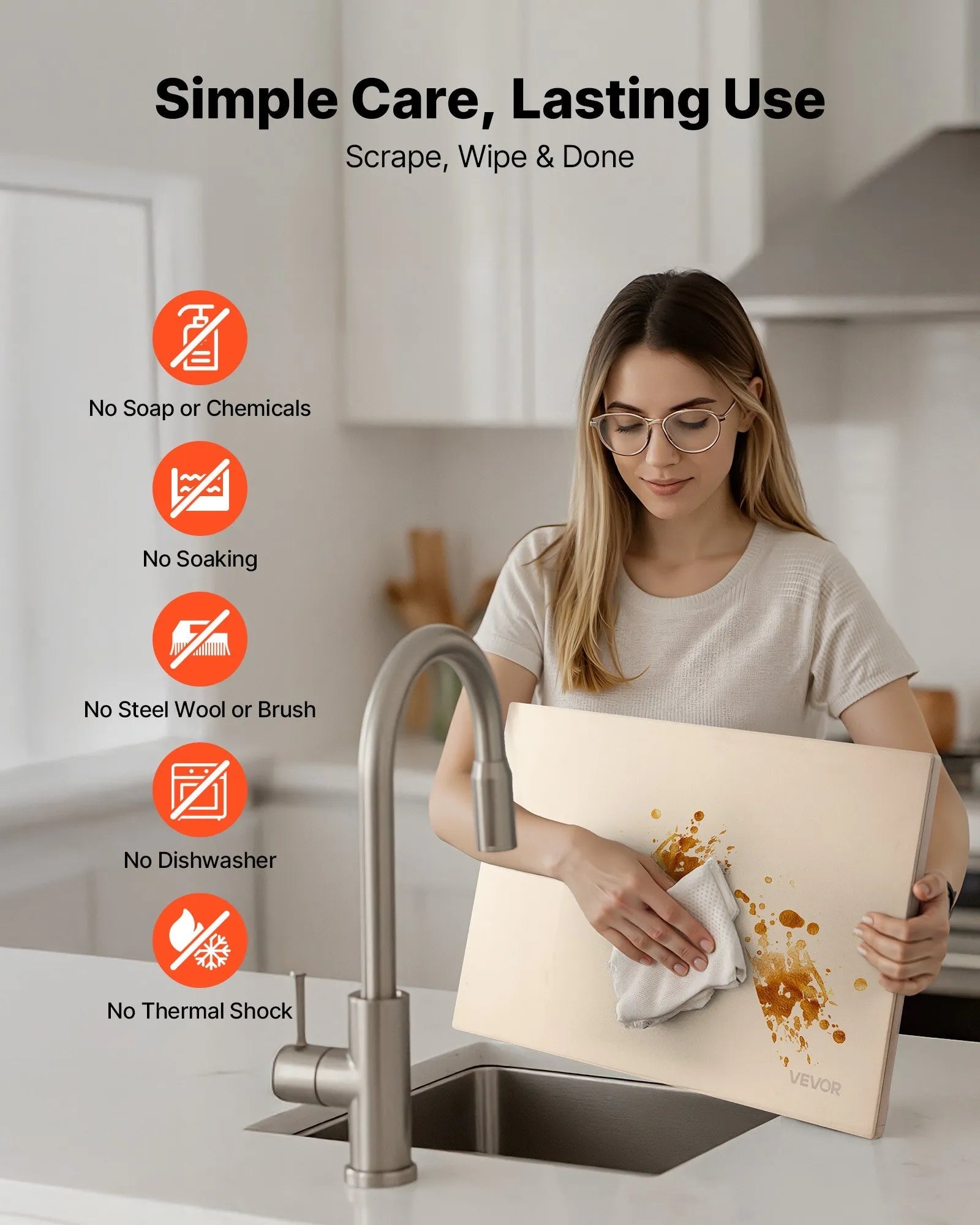 VEVOR Pizza Stone, 20 x 14 in Rectangular Cordierite Pizza Stone, Extra Large Baking-Stone with Aluminum Peel, 0.6 in Thick Heat-Resistant Cordierite, for Oven, Baking Bread & Pizzas, BBQ Grilling 